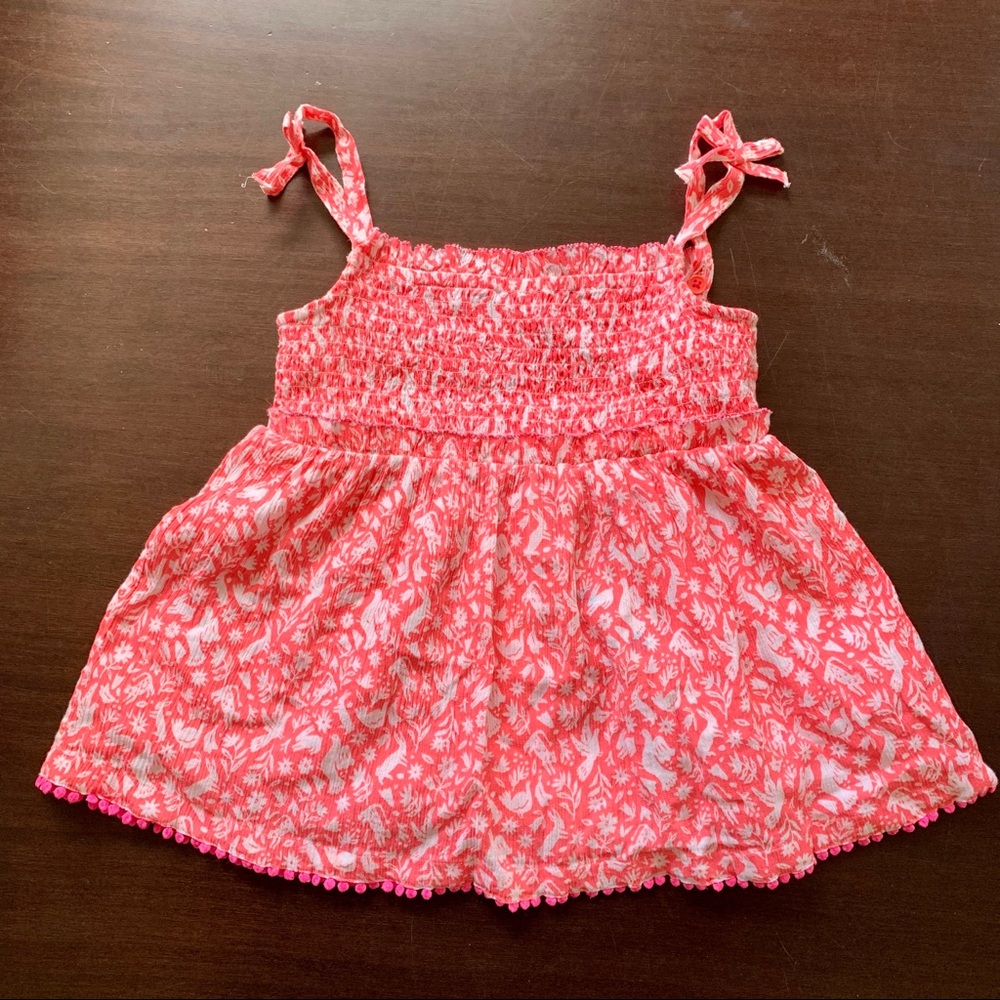 Mini Boden Smocked Top, EUC Size 7-8